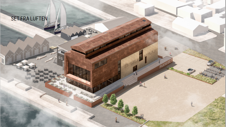 Visualisering af kommende Kulturhus på Havnen