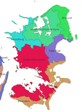 Figur 1 Lokale treparter p&aring; Sj&aelig;lland og &oslash;erne